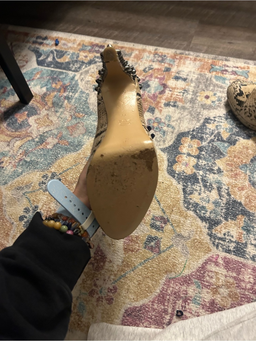 daria spiked python booties - Picture 2 of 3